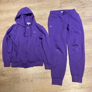 Purple Lacoste Tracksuit